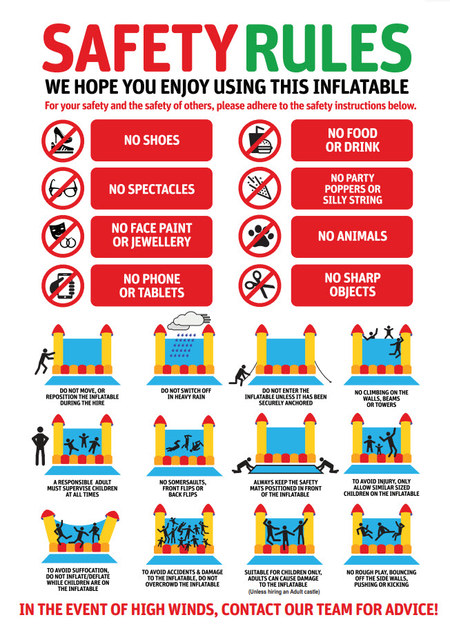 Bouncy Castle Safety Sheet